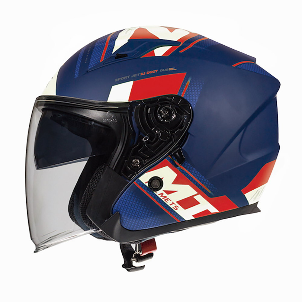 MT Helmets MT Avenue Sideway Matt Blue & Red & White